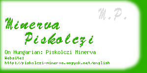 minerva piskolczi business card
